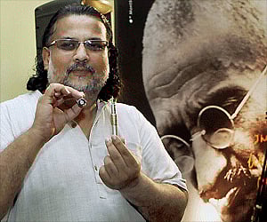 Tushar Gandhi, the great grandson of Mahatma Gandhi. ENS