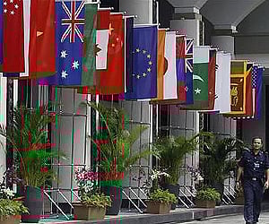 ASEAN flags in Singapore (File photo: Reuters)