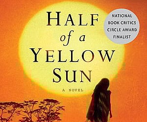 Cover of Adichie's book 'Half of a Yellow Sun'.