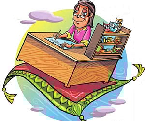 Filling the desk with dolls of devis loony life