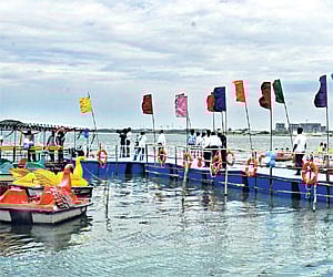 New floating boat jetty built at a cost of Rs 12 lakh at the Muttukadu boathouse was inaugurated on Saturday