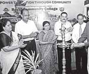 IGNOU Vice-Chancellor V N Rajasekharan Pillai inaugurating the Royal Community College in Kochi.