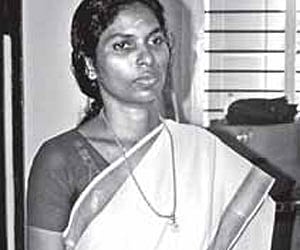 Shobha John at the Vanitha police station in Thiruvananthapuram on Friday.