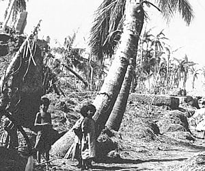 File photo of 1999 super cyclone ravaging a coastal village.