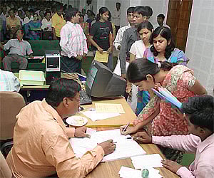 Students appearing for Joint Entrance Exmination counselling for admision into medical colleges in Bhubaneswar. (File Photo: Express)