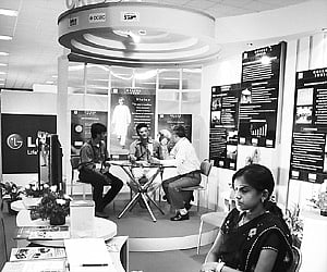 People at the stalls at Bangaloreit.biz 2009 which was inaugurated at Ashoka Hotel in Bangalore on Wednesday.