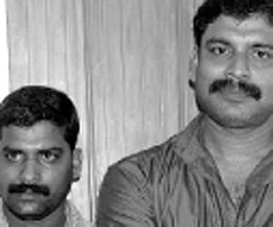 Notorious criminals Shanavas and Manu Gopalan who have been arrested under Goonda Act.