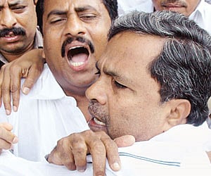 Leader of Opposition in the Assembly Siddaramaiah at a rally in Bangalore on Saturday.