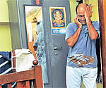 Actor Vijay at his house in Kodambakkam that was burgled in the wee hours of Friday/A Raja Chidambaram.
