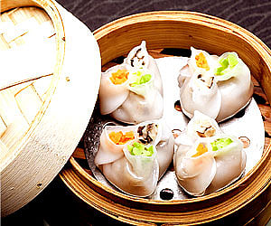 Steamed mushroom and lotus root dumpling. (IANS Photo)