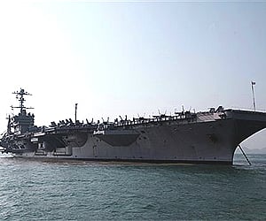 US Navy aircraft carrier USS George Washington, in Hong Kong waters. (Photo: AP)