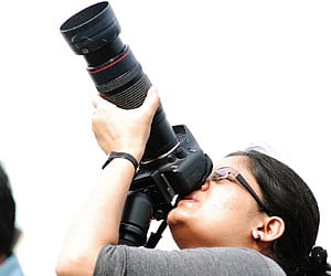Students preen as Stud watches from sky