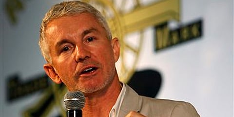 Oscar nominated film director Baz Luhrmann speaks at a press conference in New Delhi. AP
