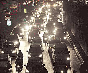 Rain-washed, city crawls on Thursday