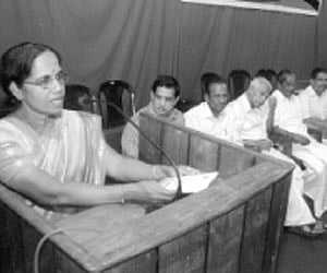 Mayor K Chandrika inaugurating the family meet ‘Perumathura Snehatheeram’ the other day.