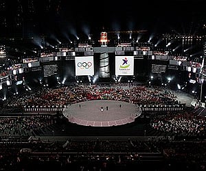Celebrations are seen during the closing ceremony of the Youth Olympic Games held on Thursday Aug. 26, 2010 in Singapore. (AP)