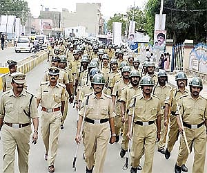 New Face: DGP Jacob Punnoose viewing the Facebook page of Kochi city police after launching the city police account on social networking sites