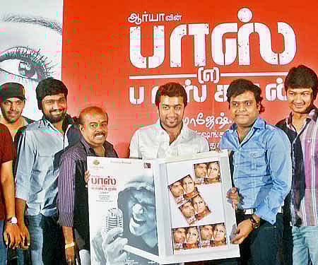At the music launch of 'Boss Engira Bhaskaran' (Pic: ENS).