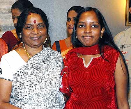 Jeeva Ilayaraja (left) and daughter Bhavatharini (Express Photo).