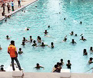 Sadashivnagar swimming pool | EXPRESS PHOTO