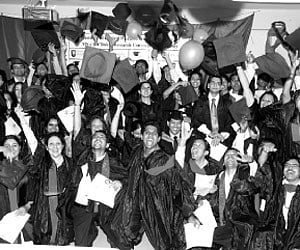 MSc in clinical research students rejoicing at the graduation ceremony of Institute of Clinical Research India | EPS