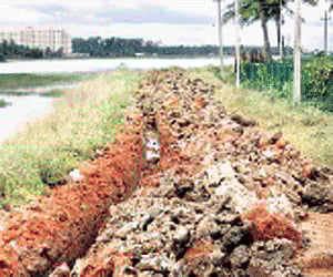 Path laying work at Jakkur Lake | EPS