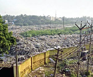 The dumpyard at Pazhavanthangal.