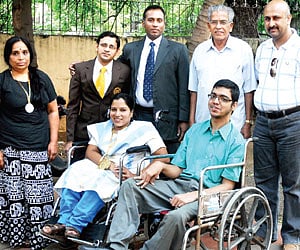 Some of the participants of the Paralympic Swimming Championship.