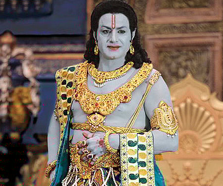 The poster of 'Sri Ramarajyam'.