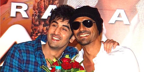 Rambir Kapoor and Arjun Rampal at the press meet of 'Raajneeti' (Pic: Sampurn Pix)