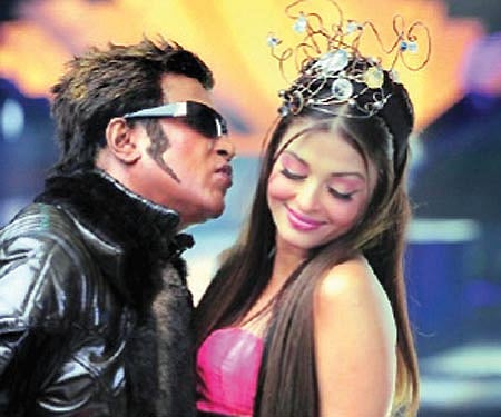 Rajinikanth and Aishwarya Rai in 'Robot'. ENS