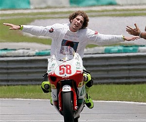 Gilera 250cc rider Marco Simoncelli of Italy. (File photo: AP)