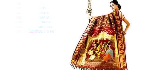 The Rs 40,00,000 silk sari (Pic: ENS)