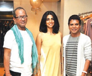 James Ferreira with Tina Tahiliani and Savio Jon