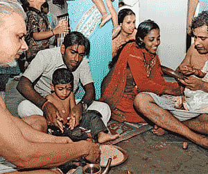 Kerala: Children introduced to reading, writing at Vidyarambham ceremony