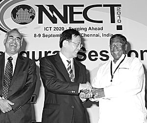 V Narayanasamy, Union Minister of State for Planning and Parliamentary Affairs, at the inaugural session of CII Connect 2010 in Chennai on Wednesday.