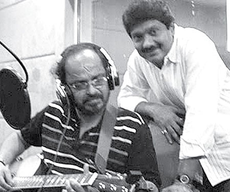 G Venugopal with music maestro Johnson Master
