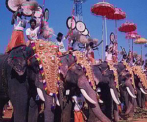Gajamela at Guruvayur temple. (File photo: EPS)
