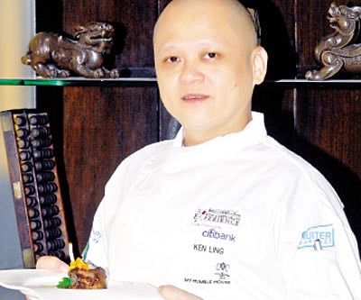Ken Ling Executive Chef My Humble House (above),  Interior of the restaurant
