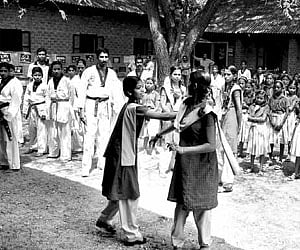Boys in wet clothes participating in the ‘Kuthiyottam’ ritual which started at Attukal Bhagavathy Temple on Thursday| Kaviyoor Santhosh