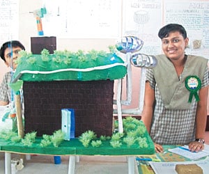 The students of Fr Agostino Vicini Special School, Mundamveli, with one of their teachers.