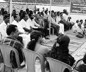 The mass prayer organised at Martyrs’ Column on Wednesday  | express