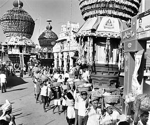 The Hore Kanike being brought for the Paryaya festival in Udupi on Wednesday morning | Express Photo
