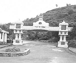 The road leading to Buddhist site atop Thotlakonda hill in Visakhapatnam district.