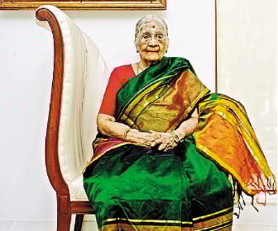 Sarojini Varadappan, nonagerian feminist, social activist and Padma Bhushan awardee. Photo: Martin Louis