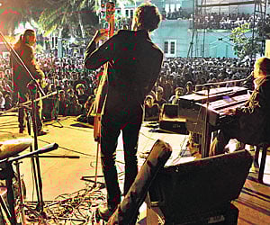 The band during one of their performances abroad | Express Photo
