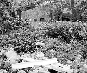 The dilapidated production centre of District Nirmithi Kendra, Kakkanad.