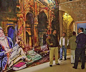 The newly restored haveli of Mirza Ghalib at Ballimaran in Old Delhi.