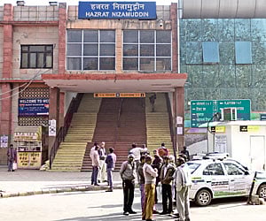 Nizamuddin Railway Station entrance after cleanup