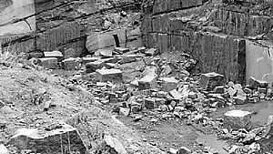 An abandoned granite mine in Karimnagar district (Representative purpose)